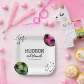 Watercolor Joint Soccer Party Plates Pappteller (Party)