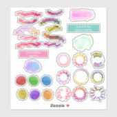 Watercolor Journal Decoration Kit DIY Planer Aufkleber (Blatt)