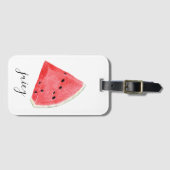 Watercolor Juicy Watermelon Wedge Gepäckanhänger (Vorderseite (Horizontal))