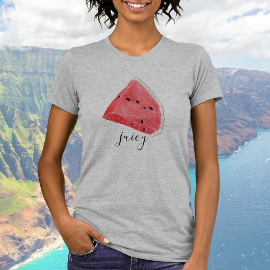 Watercolor Juicy Watermelon Wedge T-Shirt
