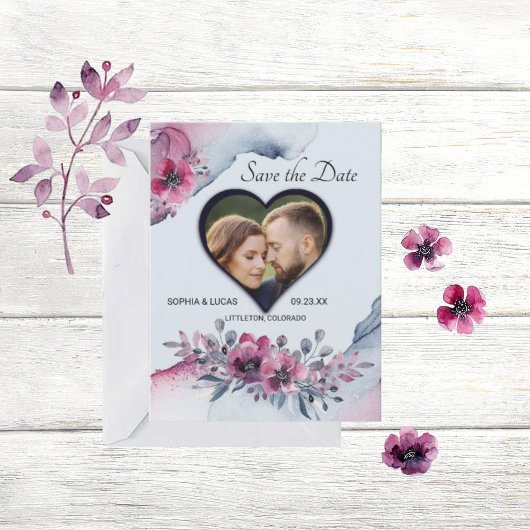 Watercolor Julia Floral Save the Date