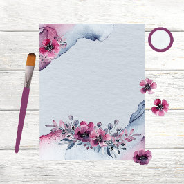 Watercolor Julia Floral Scrapbook Paper