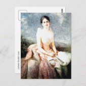 Watercolor Juliette Gordon Low portrait Postkarte (Vorne/Hinten)