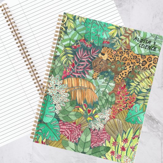 Watercolor Jungle Back-to-School Notebook Notizblock