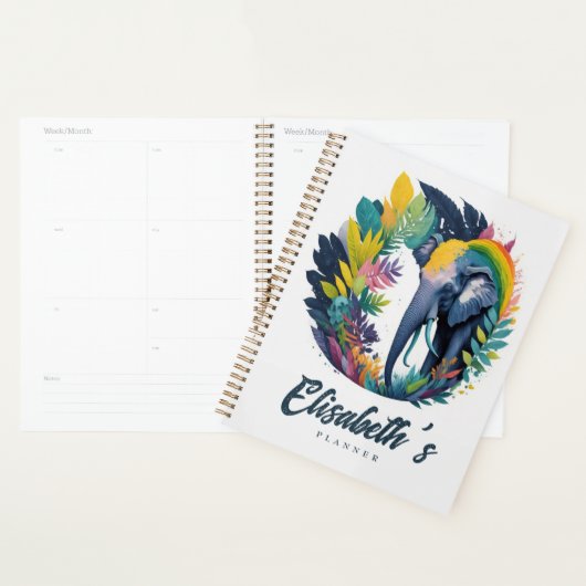 Watercolor Jungle Elephant Planer (Anzeige)