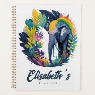 Watercolor Jungle Elephant Planer