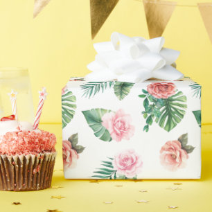 Watercolor Jungle Floral Wrapping Paper - Tropical Geschenkpapier