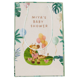 Watercolor Jungle Theme Party bags  Mittlere Geschenktüte