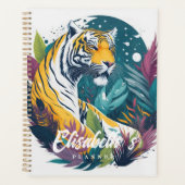 Watercolor Jungle Tiger Planer (Vorderseite)