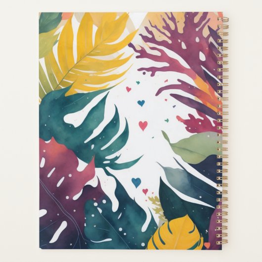 Watercolor Jungle Tiger Planer (Rückseite)