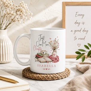Watercolor Just One More Chapter Floral Reader Kaffeetasse