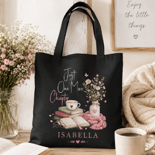 Watercolor Just One More Chapter Floral Reader Tasche