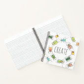 Watercolor Käfer Lovebugs Erstellen eines Sketchbu Notizblock (Innenseite)