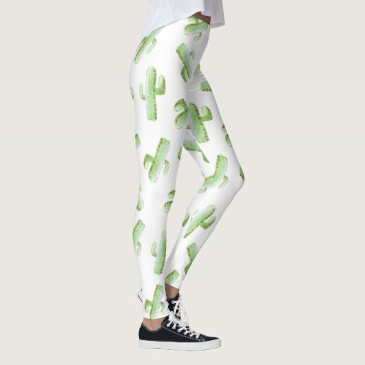 Watercolor-Kaktus-Leggings Leggings (Rechts)
