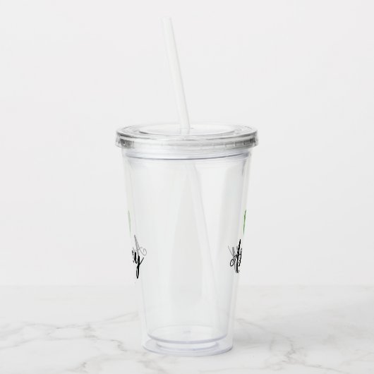 Watercolor-Kaktus-personalisierte Braut Acryltrinkbecher (Links)