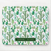 Watercolor-Kaktus-Pflanzen-Muster Mousepad (Vorne)