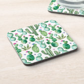 Watercolor-Kaktus-Pflanzen-Muster Untersetzer (Linke Seite)