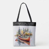 Watercolor Kayak On The Lake  Tasche (Rückseite)
