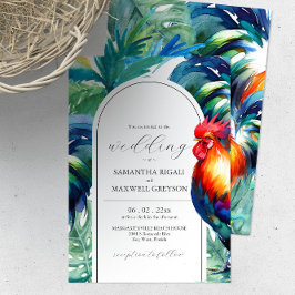 Watercolor Key West Florida Hochzeitseinladungen Einladung