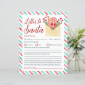 Watercolor Kids Letter to Santa Paper Sheet (Stehend Vorderseite)