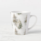 Watercolor Kiefernwald Latte Tasse (Rechts)