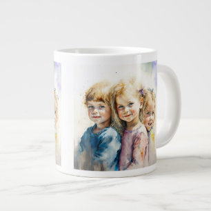 Watercolor Kinder Riesen-Tasse Jumbo-Tasse