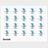 Watercolor Kingfishe Address Labels Round Stickers (Blatt)