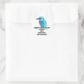 Watercolor Kingfishe Address Labels Round Stickers (Tasche)
