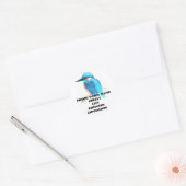 Watercolor Kingfishe Address Labels Round Stickers (Umschlag)