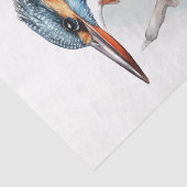 Watercolor Kingfisher Bird Seidenpapier (Detail)