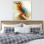 Watercolor Kingfisher Leinwanddruck (Insitu (Schlafzimmer))