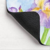 Watercolor Kingfisher with Purple Irises  Mousepad (Ecke)