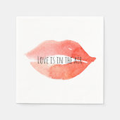 Watercolor Kiss Lips Serviette (Vorderseite)