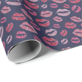 Watercolor Kisses Gift Wrap Geschenkpapier