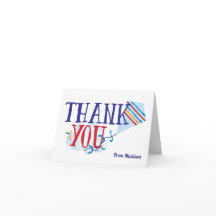 Watercolor Kite Dankeschön Karte