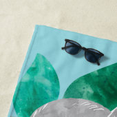 Watercolor-Koala-Bär scherzt personalisiertes Strandtuch (Beispiel)