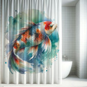 Watercolor Koi Fish Duschvorhang