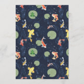 Watercolor Koi Fish Pond Seamless Pattern Einladung (Vorderseite)