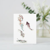 Watercolor Koi Fish Postkarte (Stehend Vorderseite)