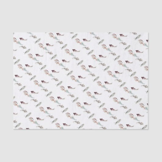 Watercolor Koi Fish Seidenpapier (Vorderseite)