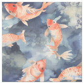 Watercolor Koi Fish Stoff (Nahaufnahme)