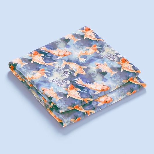 Watercolor Koi Fish Stoff