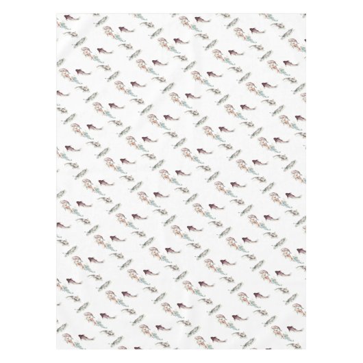 Watercolor Koi Fish Tischdecke (Vorderseite)