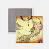 Watercolor Koi Magnet (Vorderseite/Rückseite)