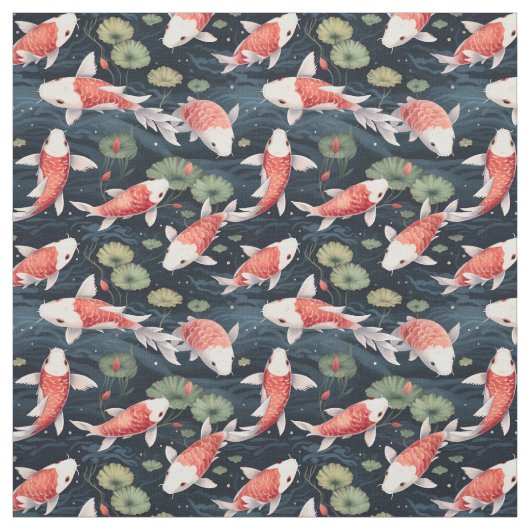 Watercolor Koi Pond Stoff (Muster)