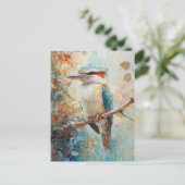 Watercolor Kookaburra Postkarte (Stehend Vorderseite)