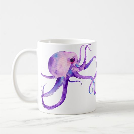 Watercolor-Kraken-Tasse Kaffeetasse (Links)