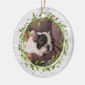 Watercolor-Kranz auf Foto für Holzfüßler Keramik Ornament (Links)