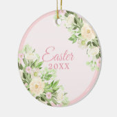 Watercolor-Kranz-Oster Keramik Ornament (Links)