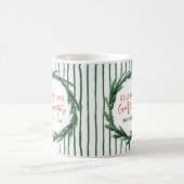 Watercolor Kranz & Strip Weihnachten Kaffeetasse (Mittel)